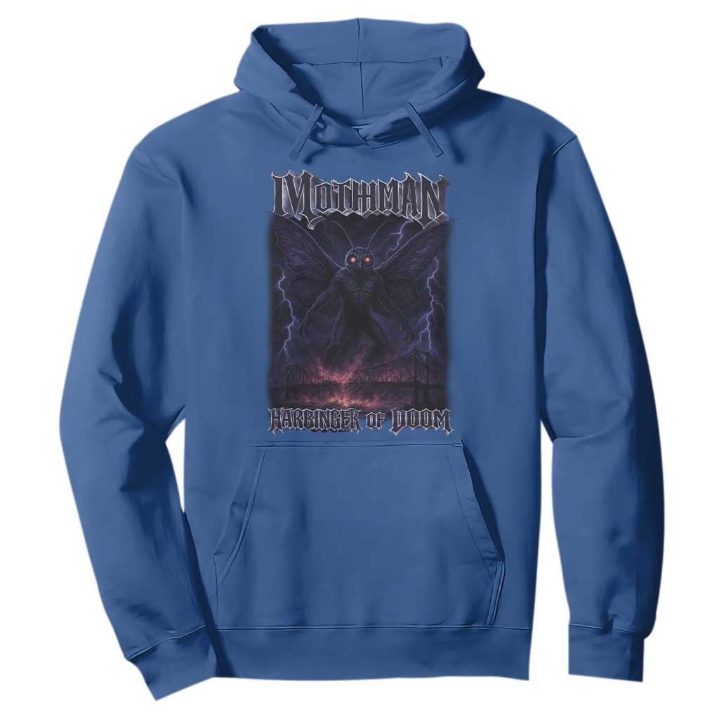 Mothman Hoodie Black Bridge Folk Horror Cryptid Fan TS10 Royal Blue Print Your Wear