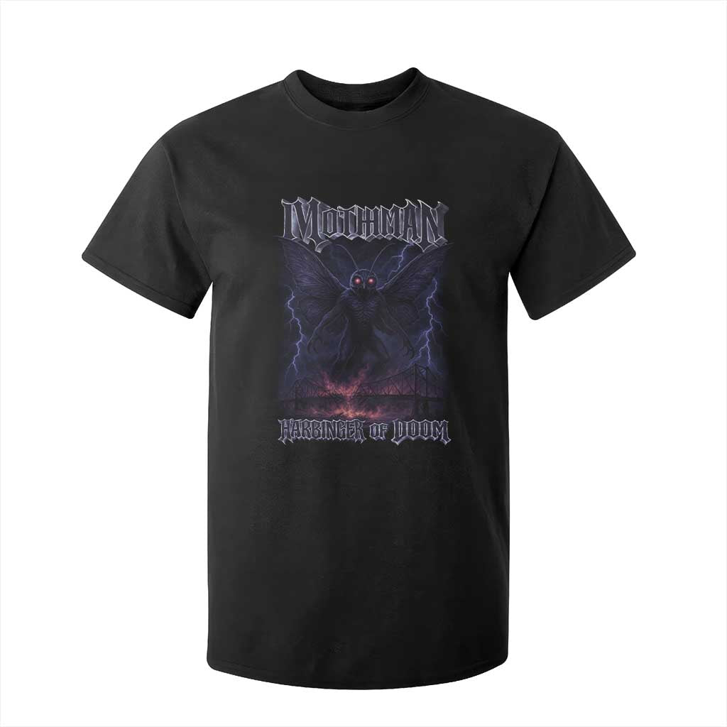 Mothman T Shirt For Kid Black Bridge Folk Horror Cryptid Fan TS10 Black Print Your Wear