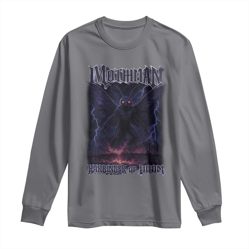 Mothman Long Sleeve Shirt Black Bridge Folk Horror Cryptid Fan TS10 Charcoal Print Your Wear