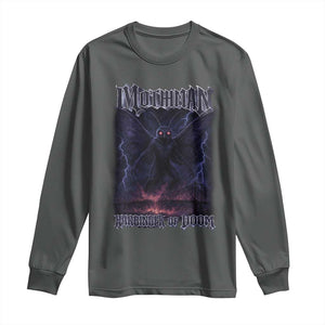 Mothman Long Sleeve Shirt Black Bridge Folk Horror Cryptid Fan TS10 Dark Heather Print Your Wear