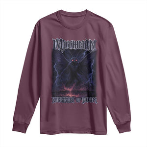 Mothman Long Sleeve Shirt Black Bridge Folk Horror Cryptid Fan TS10 Maroon Print Your Wear