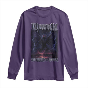 Mothman Long Sleeve Shirt Black Bridge Folk Horror Cryptid Fan TS10 Purple Print Your Wear