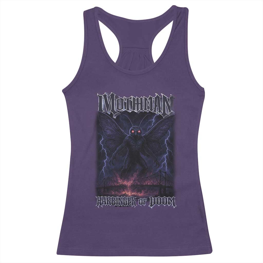 Mothman Racerback Tank Top Black Bridge Folk Horror Cryptid Fan TS10 Purple Print Your Wear