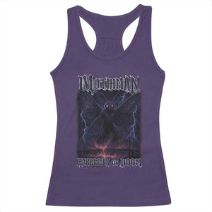 Mothman Racerback Tank Top Black Bridge Folk Horror Cryptid Fan TS10 Purple Print Your Wear