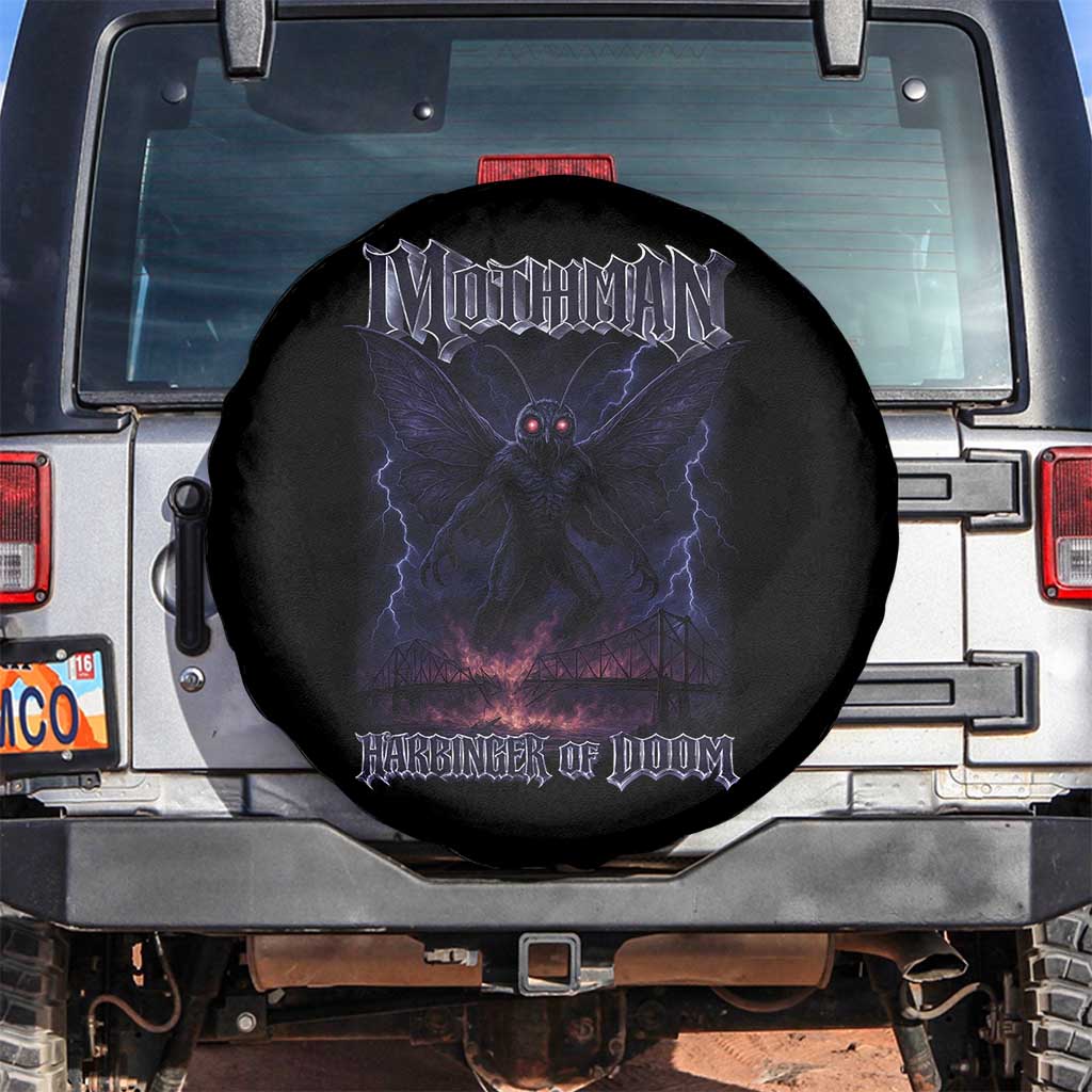 Mothman Spare Tire Cover Black Bridge Folk Horror Cryptid Fan TS10 No hole Black Print Your Wear