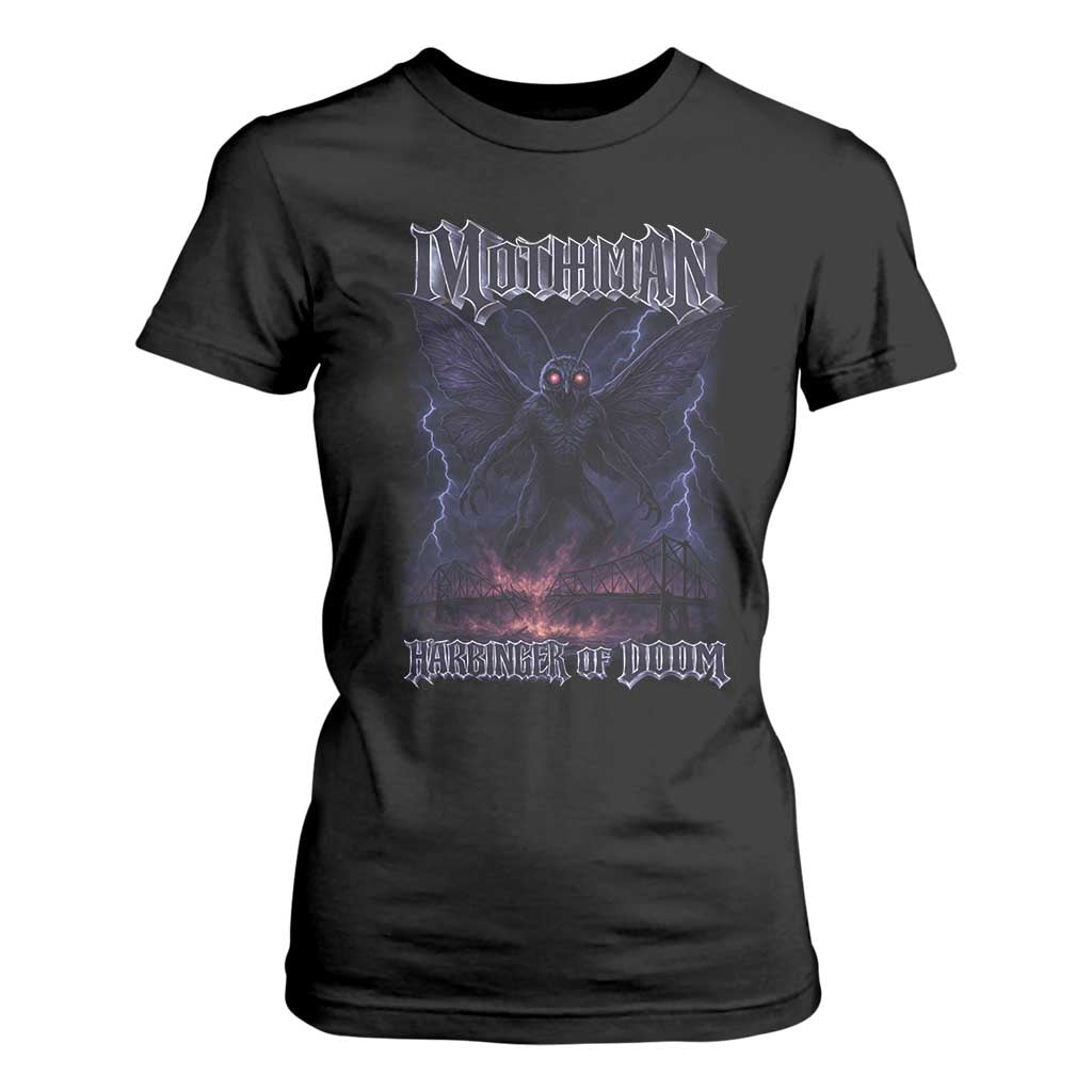 Mothman T Shirt For Women Black Bridge Folk Horror Cryptid Fan TS10 Black Print Your Wear