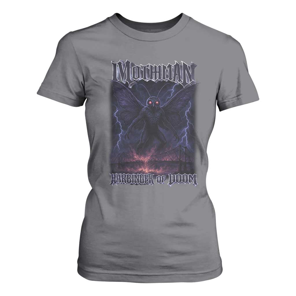 Mothman T Shirt For Women Black Bridge Folk Horror Cryptid Fan TS10 Charcoal Print Your Wear