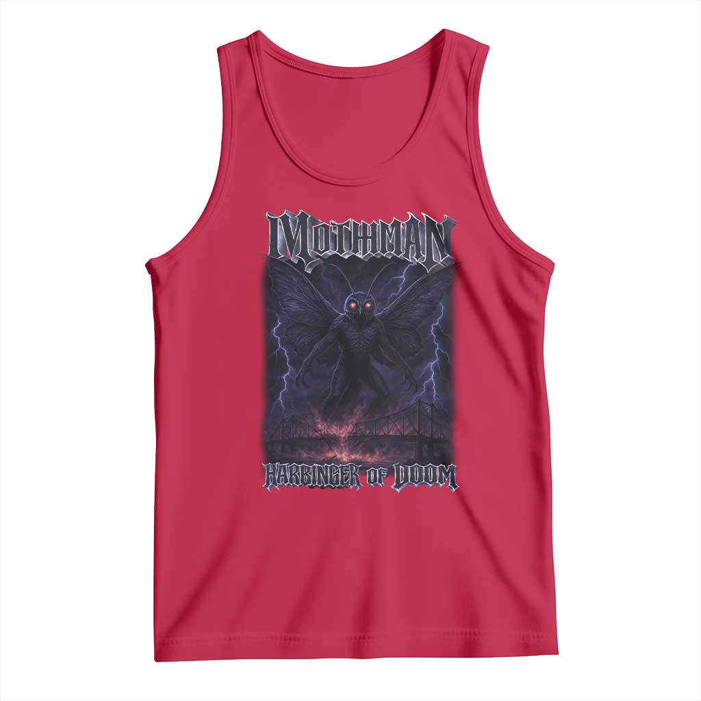 Mothman Tank Top Black Bridge Folk Horror Cryptid Fan TS10 Red Print Your Wear