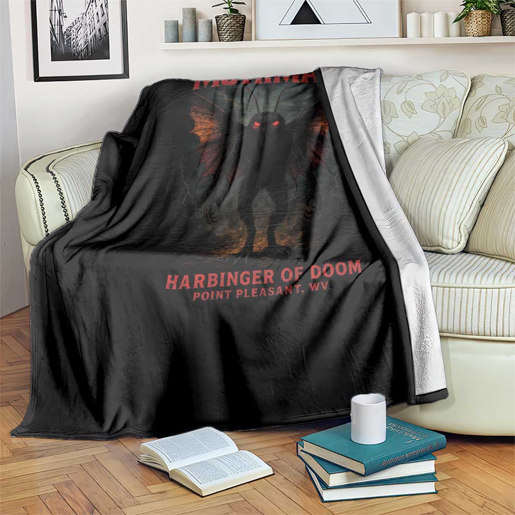 Mothman Throw Blanket Horror Harbinger of Doom Urban Myth Cryptid Creature TS10 Print Your Wear