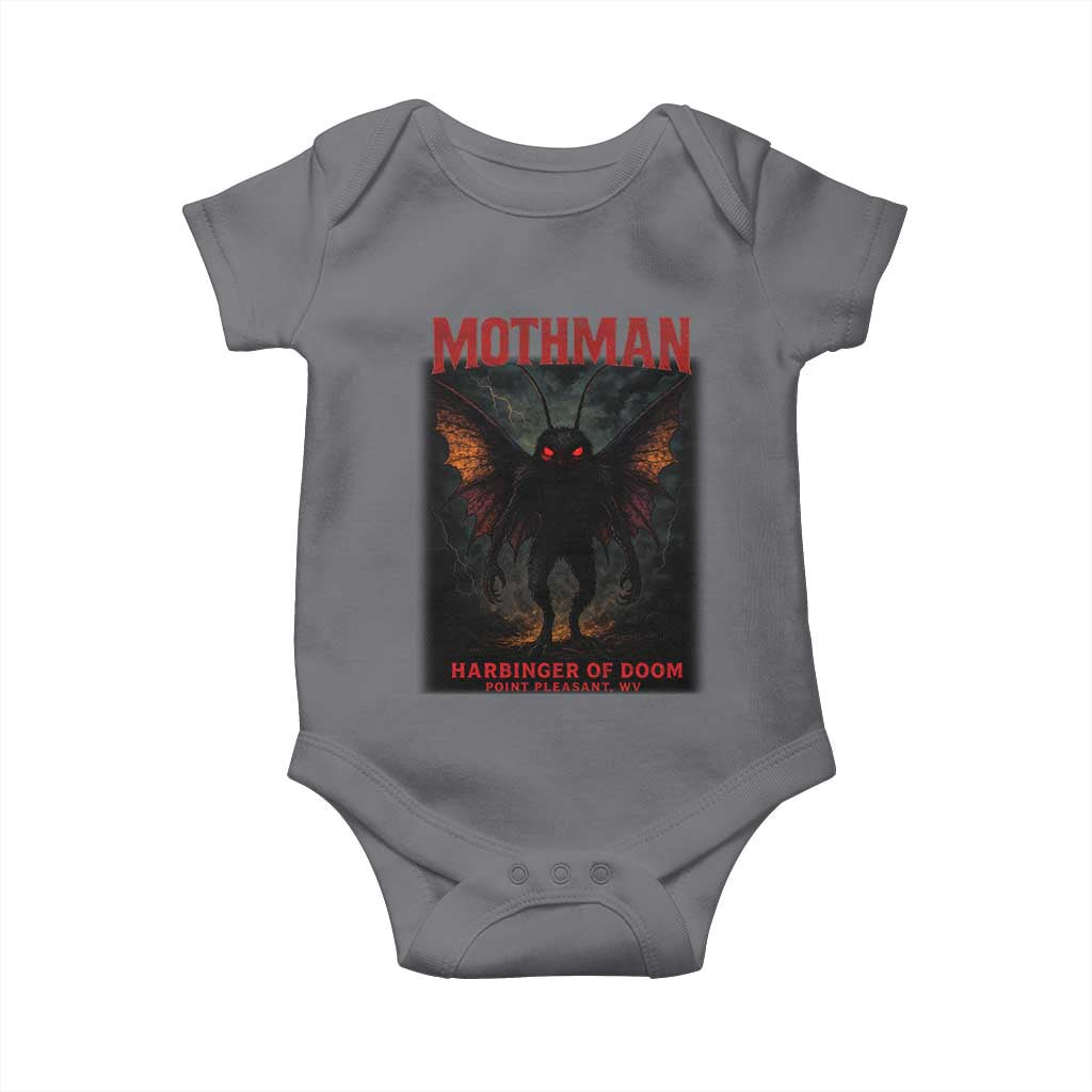 Mothman Baby Onesie Horror Harbinger of Doom Urban Myth Cryptid Creature TS10 Charcoal Print Your Wear