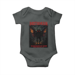 Mothman Baby Onesie Horror Harbinger of Doom Urban Myth Cryptid Creature TS10 Dark Heather Print Your Wear