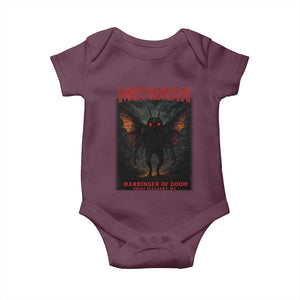 Mothman Baby Onesie Horror Harbinger of Doom Urban Myth Cryptid Creature TS10 Maroon Print Your Wear