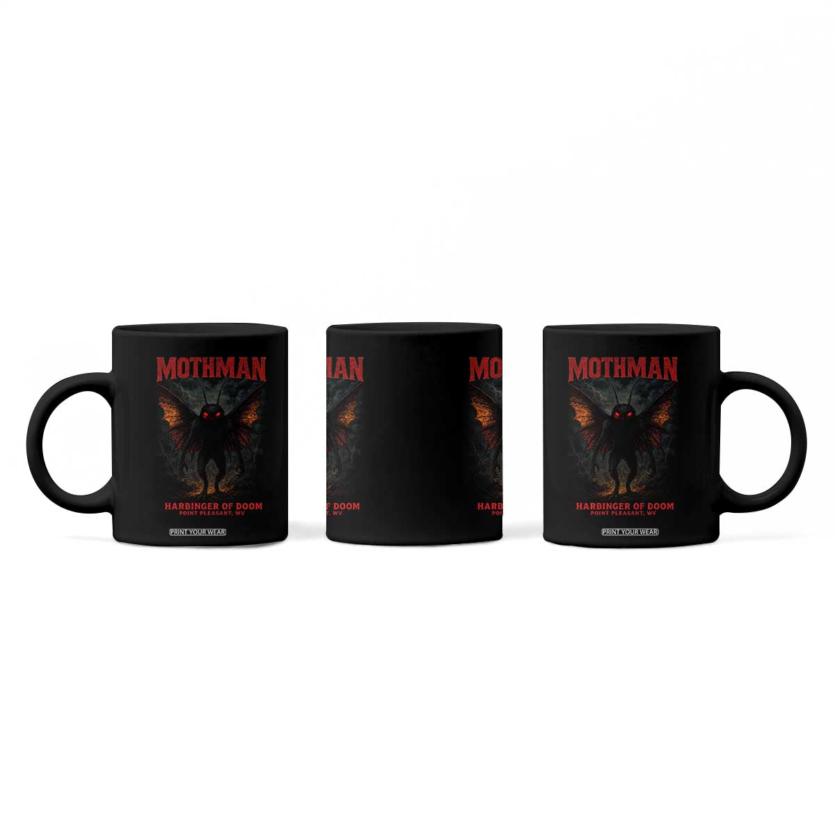 Mothman Coffee Mug Horror Harbinger of Doom Urban Myth Cryptid Creature TS10 Print Your Wear