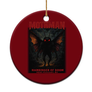 Mothman Ceramic Ornament Horror Harbinger of Doom Urban Myth Cryptid Creature TS10 1pc Red Print Your Wear