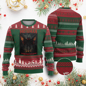 Mothman Ugly Christmas Sweater Horror Harbinger of Doom Urban Myth Cryptid Creature TS10 Red Green Print Your Wear