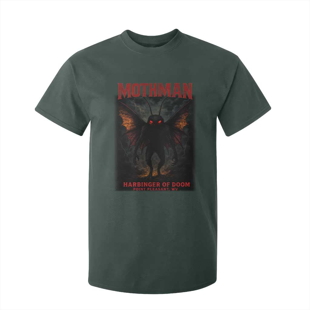 Mothman T Shirt For Kid Horror Harbinger of Doom Urban Myth Cryptid Creature TS10 Dark Forest Green Print Your Wear