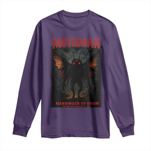 Mothman Long Sleeve Shirt Horror Harbinger of Doom Urban Myth Cryptid Creature TS10 Purple Print Your Wear