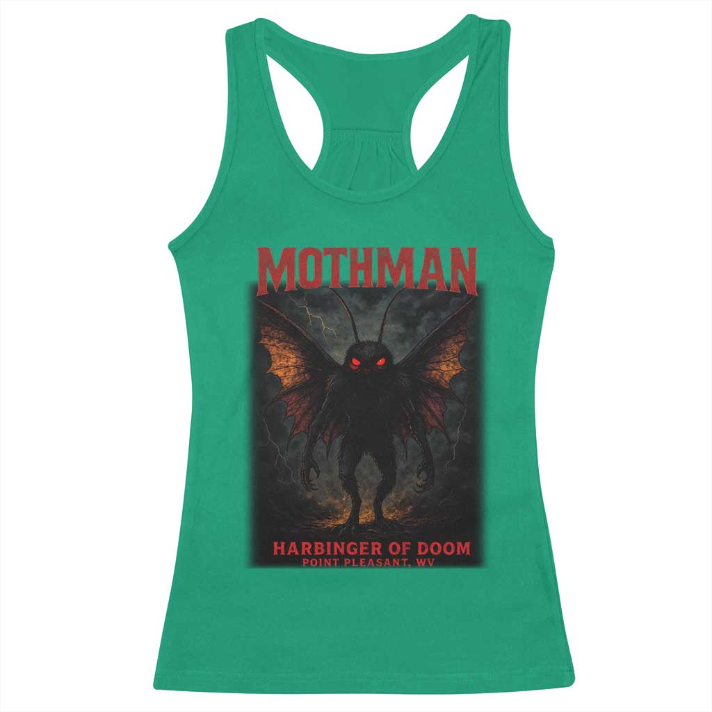 Mothman Racerback Tank Top Horror Harbinger of Doom Urban Myth Cryptid Creature TS10 Irish Green Print Your Wear