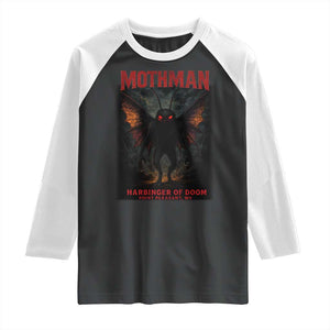 Mothman Raglan Shirt Horror Harbinger of Doom Urban Myth Cryptid Creature TS10 Black White Print Your Wear