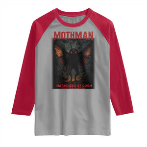 Mothman Raglan Shirt Horror Harbinger of Doom Urban Myth Cryptid Creature TS10 Sport Gray Red Print Your Wear