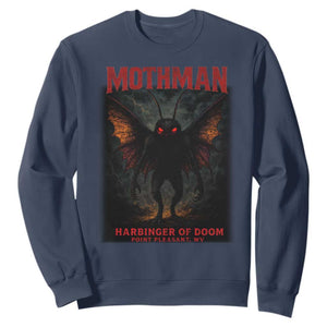 Mothman Sweatshirt Horror Harbinger of Doom Urban Myth Cryptid Creature TS10 Navy Print Your Wear