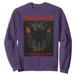Mothman Sweatshirt Horror Harbinger of Doom Urban Myth Cryptid Creature TS10 Purple Print Your Wear