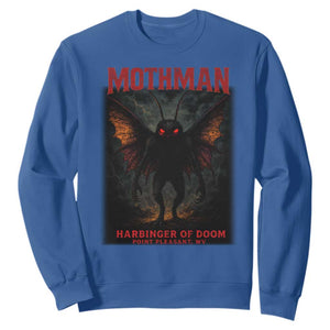 Mothman Sweatshirt Horror Harbinger of Doom Urban Myth Cryptid Creature TS10 Royal Blue Print Your Wear