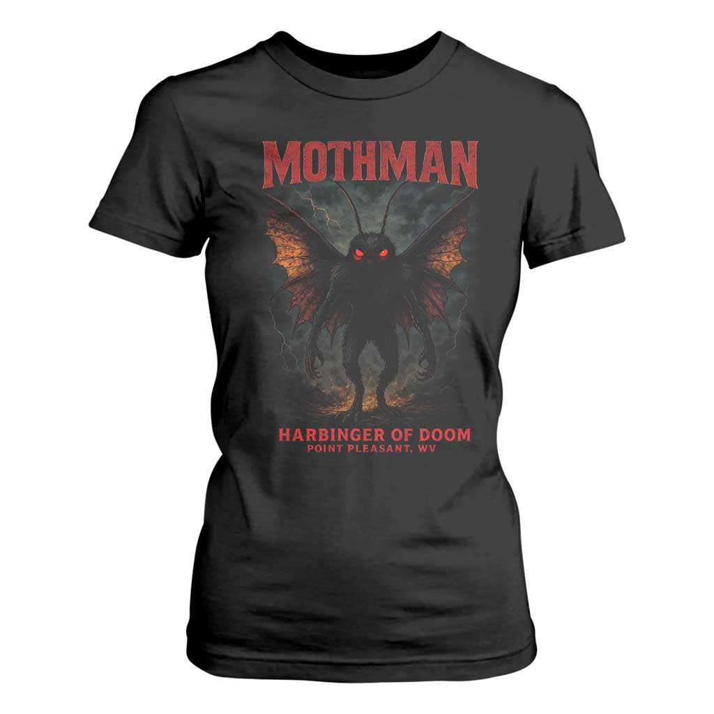 Mothman T Shirt For Women Horror Harbinger of Doom Urban Myth Cryptid Creature TS10 Black Print Your Wear