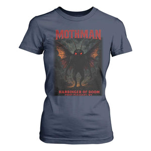 Mothman T Shirt For Women Horror Harbinger of Doom Urban Myth Cryptid Creature TS10 Navy Print Your Wear