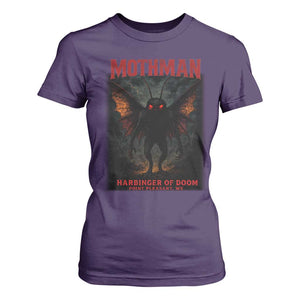Mothman T Shirt For Women Horror Harbinger of Doom Urban Myth Cryptid Creature TS10 Purple Print Your Wear