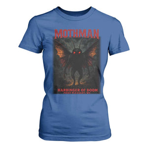 Mothman T Shirt For Women Horror Harbinger of Doom Urban Myth Cryptid Creature TS10 Royal Blue Print Your Wear