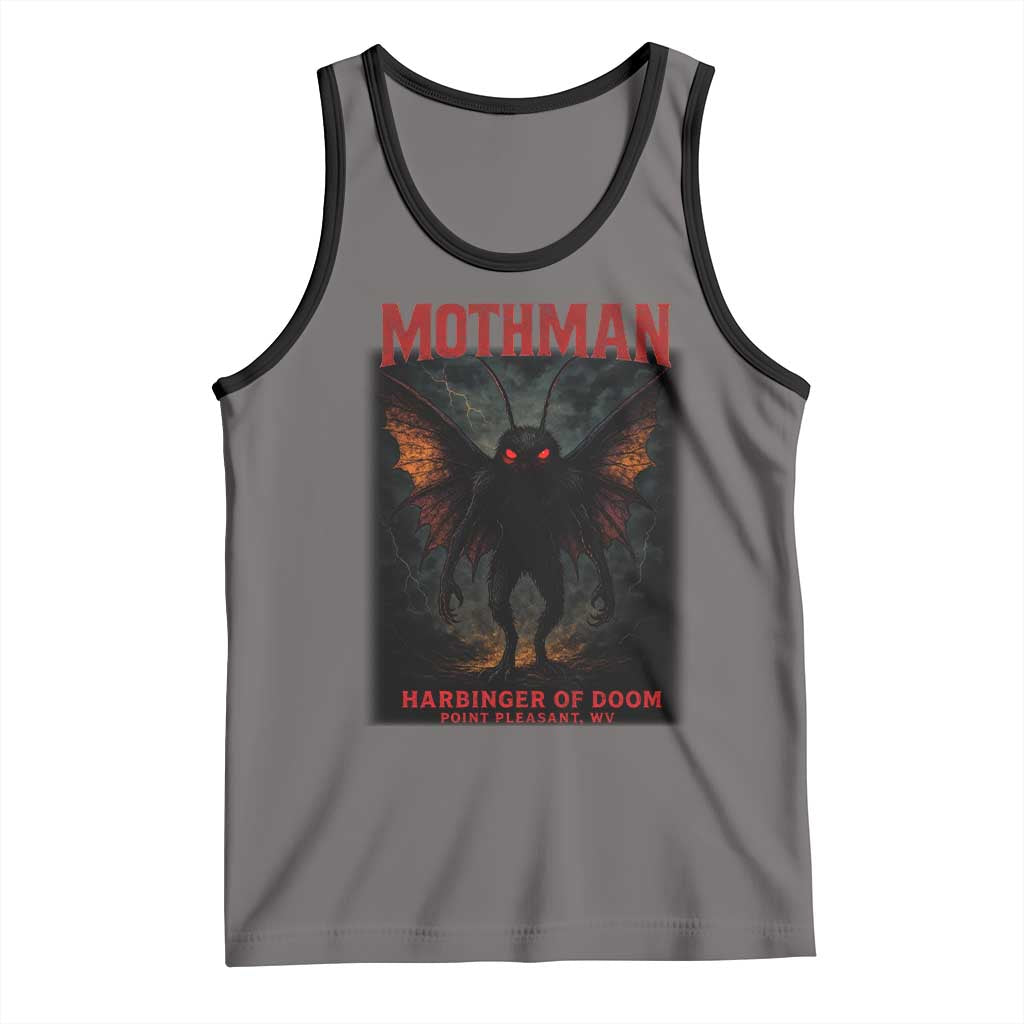 Mothman Tank Top Horror Harbinger of Doom Urban Myth Cryptid Creature TS10 Deep Heather Black Print Your Wear