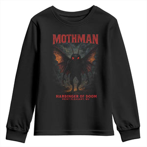 Mothman Youth Sweatshirt Horror Harbinger of Doom Urban Myth Cryptid Creature TS10 Black Print Your Wear