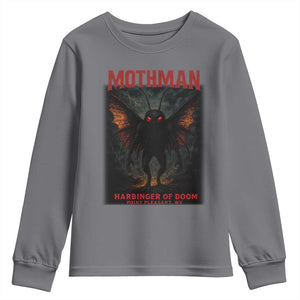 Mothman Youth Sweatshirt Horror Harbinger of Doom Urban Myth Cryptid Creature TS10 Charcoal Print Your Wear
