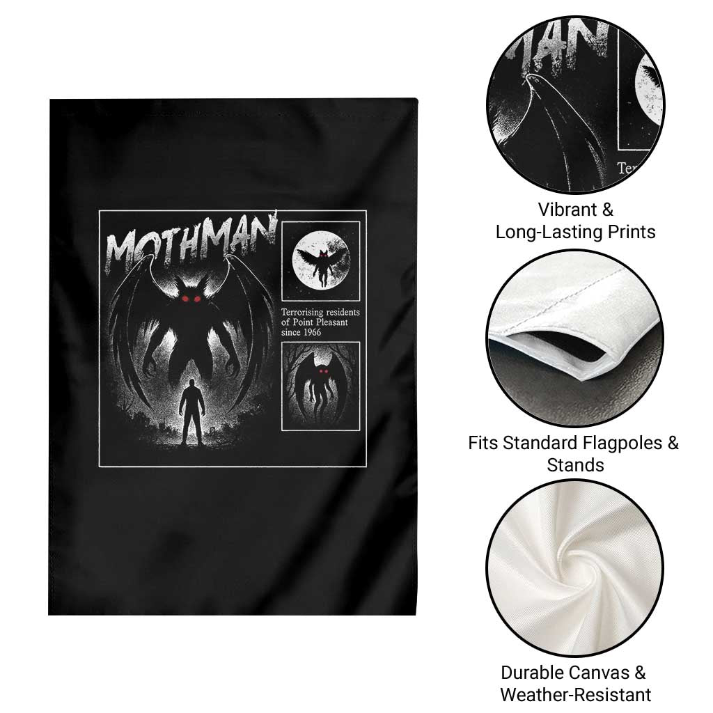 Mothman Garden Flag Retro Horror Manga Urban Myth Cryptid Creature TS10 Print Your Wear