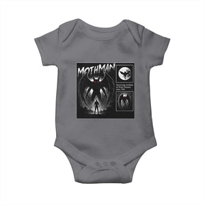 Mothman Baby Onesie Retro Horror Manga Urban Myth Cryptid Creature TS10 Charcoal Print Your Wear