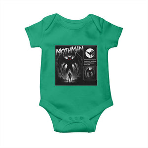 Mothman Baby Onesie Retro Horror Manga Urban Myth Cryptid Creature TS10 Irish Green Print Your Wear