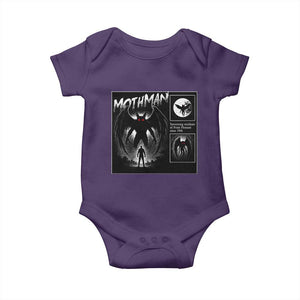 Mothman Baby Onesie Retro Horror Manga Urban Myth Cryptid Creature TS10 Purple Print Your Wear