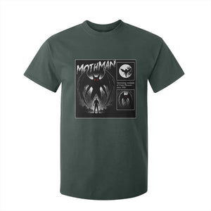 Mothman T Shirt For Kid Retro Horror Manga Urban Myth Cryptid Creature TS10 Dark Forest Green Print Your Wear