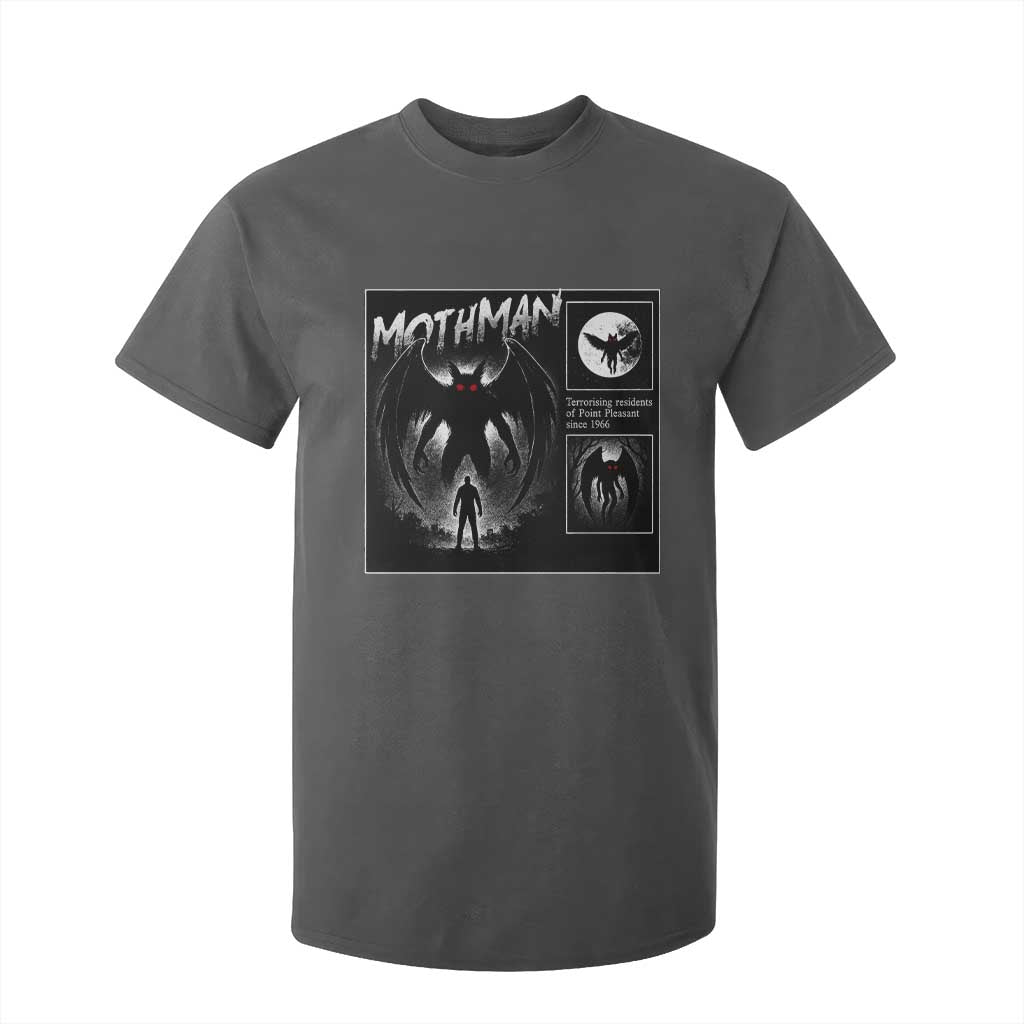 Mothman T Shirt For Kid Retro Horror Manga Urban Myth Cryptid Creature TS10 Dark Heather Print Your Wear