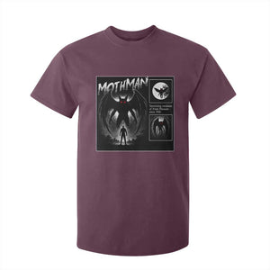 Mothman T Shirt For Kid Retro Horror Manga Urban Myth Cryptid Creature TS10 Maroon Print Your Wear