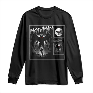 Mothman Long Sleeve Shirt Retro Horror Manga Urban Myth Cryptid Creature TS10 Black Print Your Wear