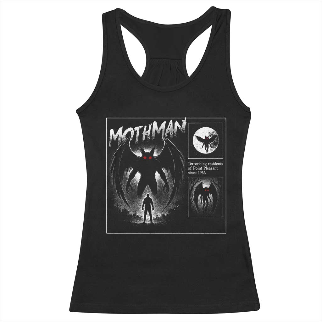 Mothman Racerback Tank Top Retro Horror Manga Urban Myth Cryptid Creature TS10 Black Print Your Wear