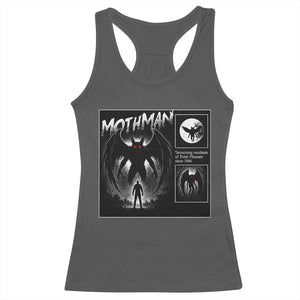 Mothman Racerback Tank Top Retro Horror Manga Urban Myth Cryptid Creature TS10 Dark Heather Print Your Wear