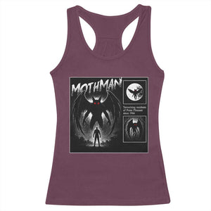 Mothman Racerback Tank Top Retro Horror Manga Urban Myth Cryptid Creature TS10 Maroon Print Your Wear