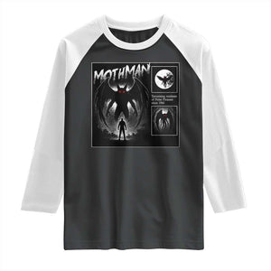 Mothman Raglan Shirt Retro Horror Manga Urban Myth Cryptid Creature TS10 Black White Print Your Wear