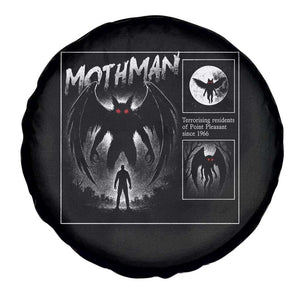 Mothman Spare Tire Cover Retro Horror Manga Urban Myth Cryptid Creature TS10 Print Your Wear