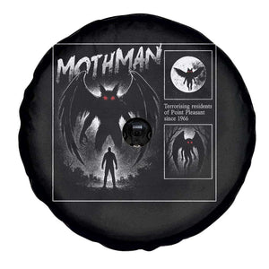Mothman Spare Tire Cover Retro Horror Manga Urban Myth Cryptid Creature TS10 Print Your Wear