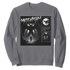 Mothman Sweatshirt Retro Horror Manga Urban Myth Cryptid Creature TS10 Charcoal Print Your Wear