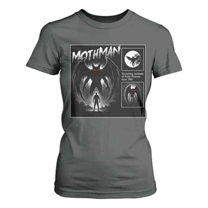 Mothman T Shirt For Women Retro Horror Manga Urban Myth Cryptid Creature TS10 Dark Heather Print Your Wear